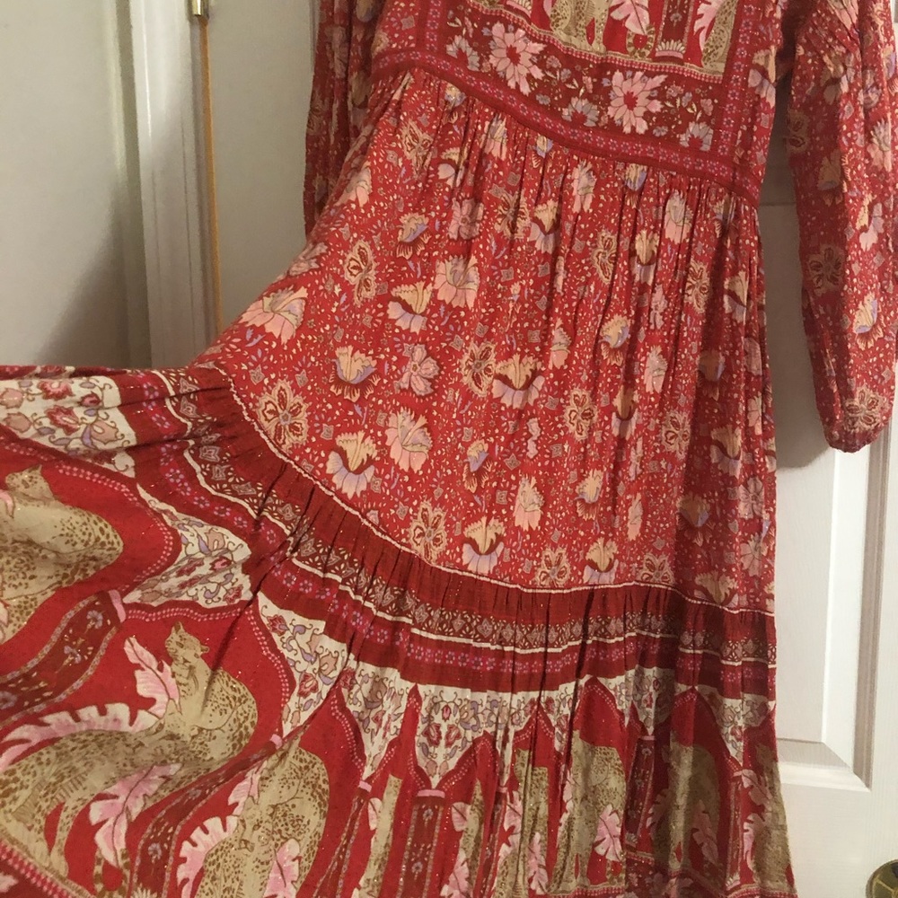 UFT ISO S / XS Spell Cherry Poinciana Midi Dress